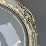 Vintage cake service l'Amandinoise in yellow and gold