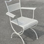 Ensemble de jardin  Maison Jansen en fer forgé  1960