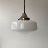 Old vintage opaline suspension lamp 30 cm