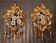 Hand-forged gilded silver-plated candle wall lamps by S. Salvadori