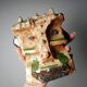 Modern anthropomorphic sculpture in glazed terracotta, vintage 70-2000.