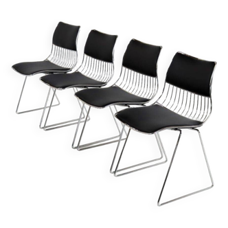 Set of 4 Dining Chairs by Rudi Verelst for Novalux