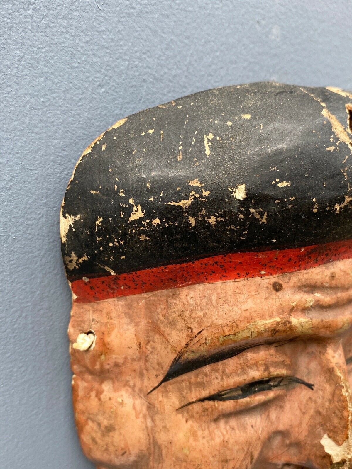 MINIATURE MASK JAPAN SIGN PERIOD EDO XIXTH CARVED WOOD