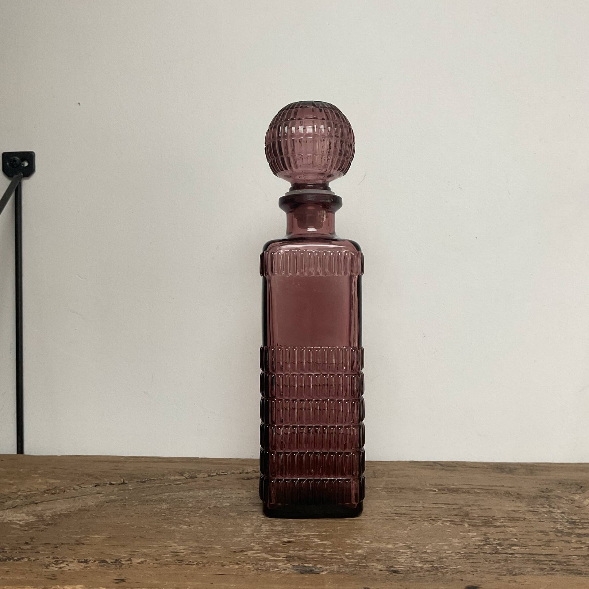 Plum glass bottle