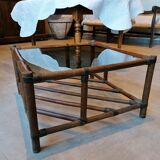 Rattan and wicker coffee table