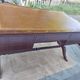 English lion paw desk and lyre armchair, leather, extensions