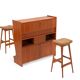 SK661 Cocktail Cabinet and Bar Stools by Johannes Andersen for Skaaning & Son 1960s