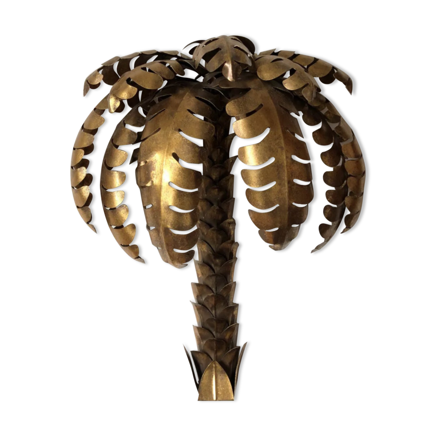 Palm wall lamp Golden Metal Year 70's