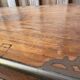 Antique camphor chest made of camphor wood and brass