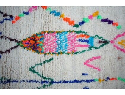 Colorful Berber Carpet 223 X 74cm