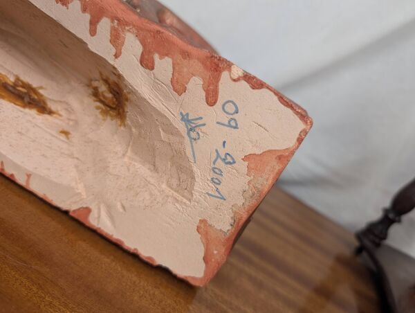 Sculpture en Terre Cuite d'une Femme Élancée, Art Abstrait Style Art Déco