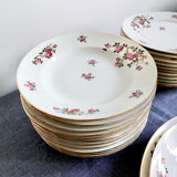 Antique table service in Limoges porcelain by F. Legrand, period A.