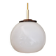Suspension globe vintage en opaline blanche