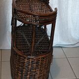 Bedside table console wicker