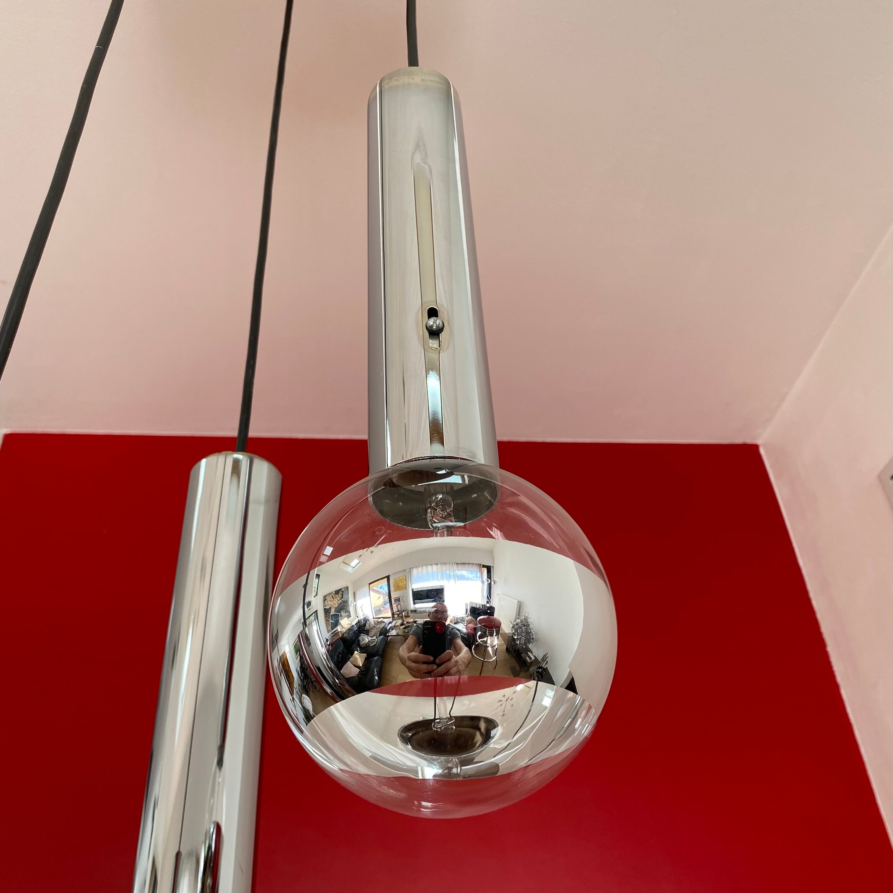 Suspension cascade 3 lights of Raak. Holland 1960