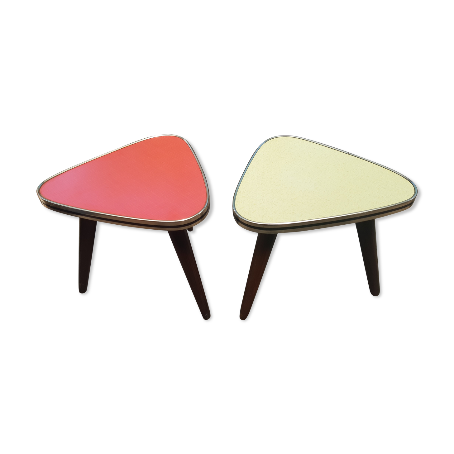 Lot de 2 guéridons porte plante 1960