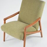 Pen armchair in green mottled