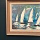 Original Swedish Oil on Panel – “Sailboats” by Bertil Thorell,  Signed