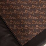 Stouby black leather sofa, Denmark 1970s