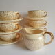 Villeroy and Boch coffee set 9 cups and vintage sugar and milk pot