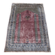 Vintage Anatolian prayer rug made of hand-knotted wool.