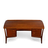 Danish vintage teak design desk by svend age madsen for hp hansen, 1960s