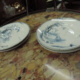 Set of four plates, Gien, fin XIxème