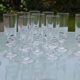 10 crystal champagne flutes