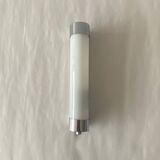 Lampe applique tube opaline et laiton chromé