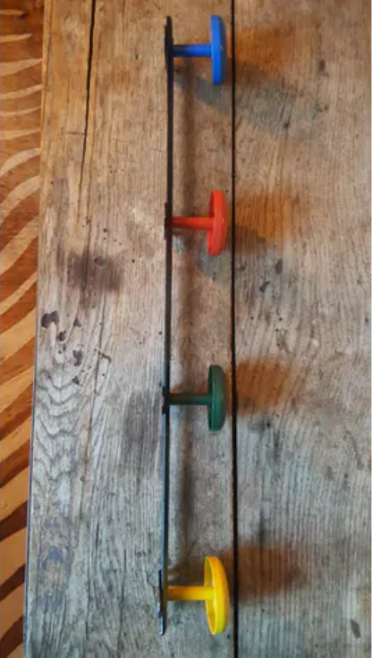 Patère vintage à 4 têtes
