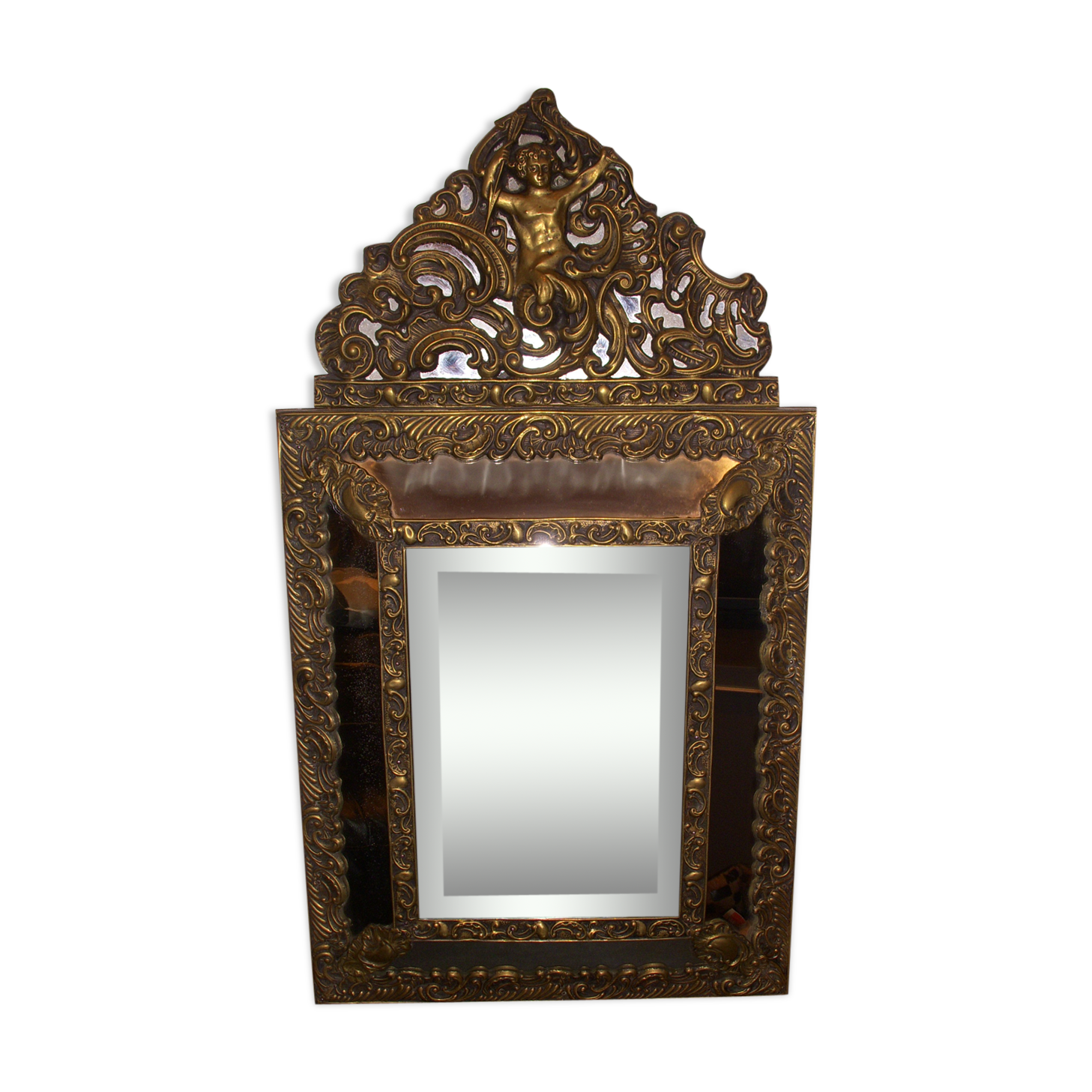 Old mirror has parecloses Napoleon III 40x71cm