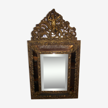 Old mirror has parecloses Napoleon III 40x71cm