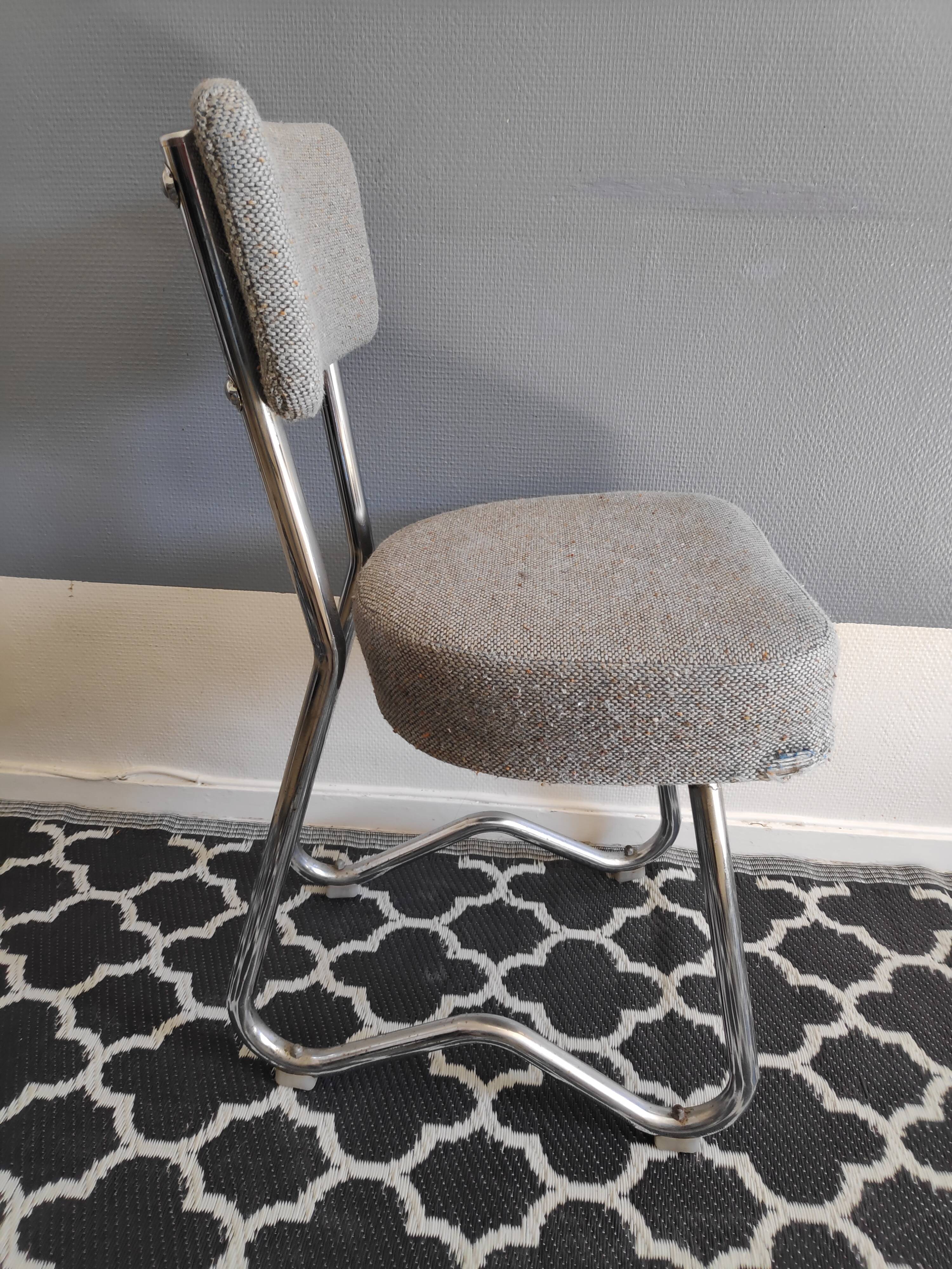 Chaise de bureau "traineau" années 50