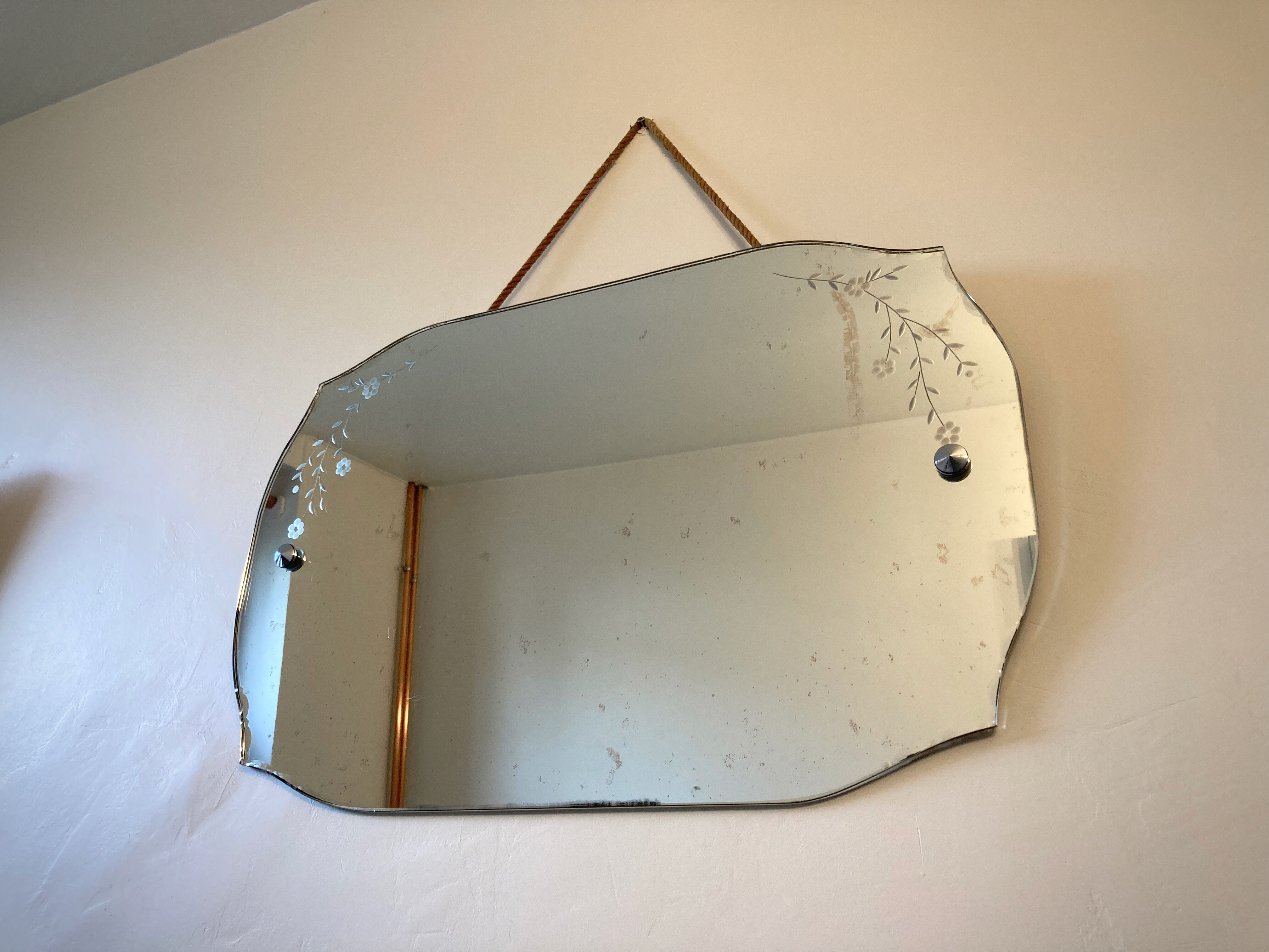 Antique chiseled mirror 60 X 40cm