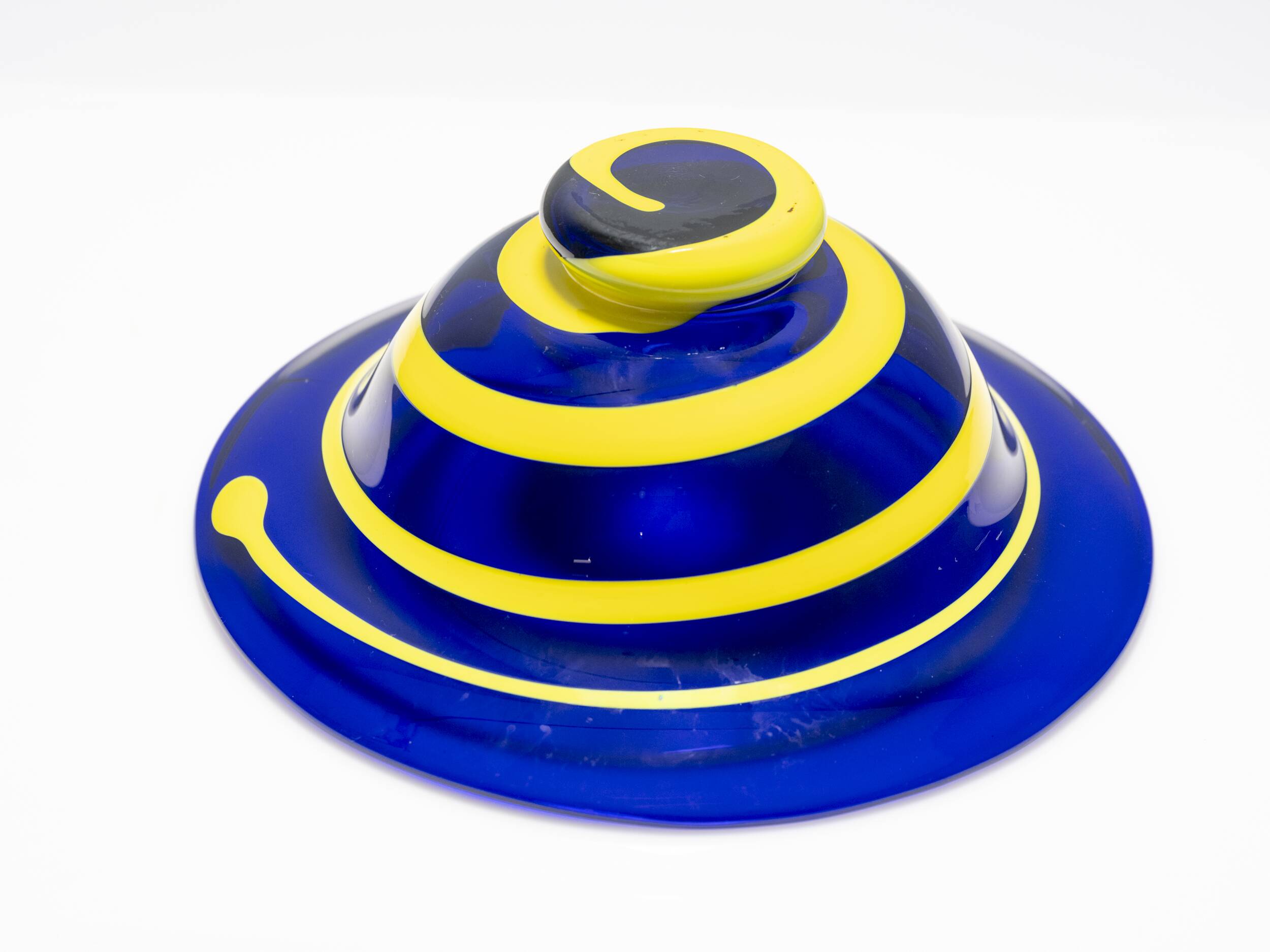 Blue art glass bowl, 1960s