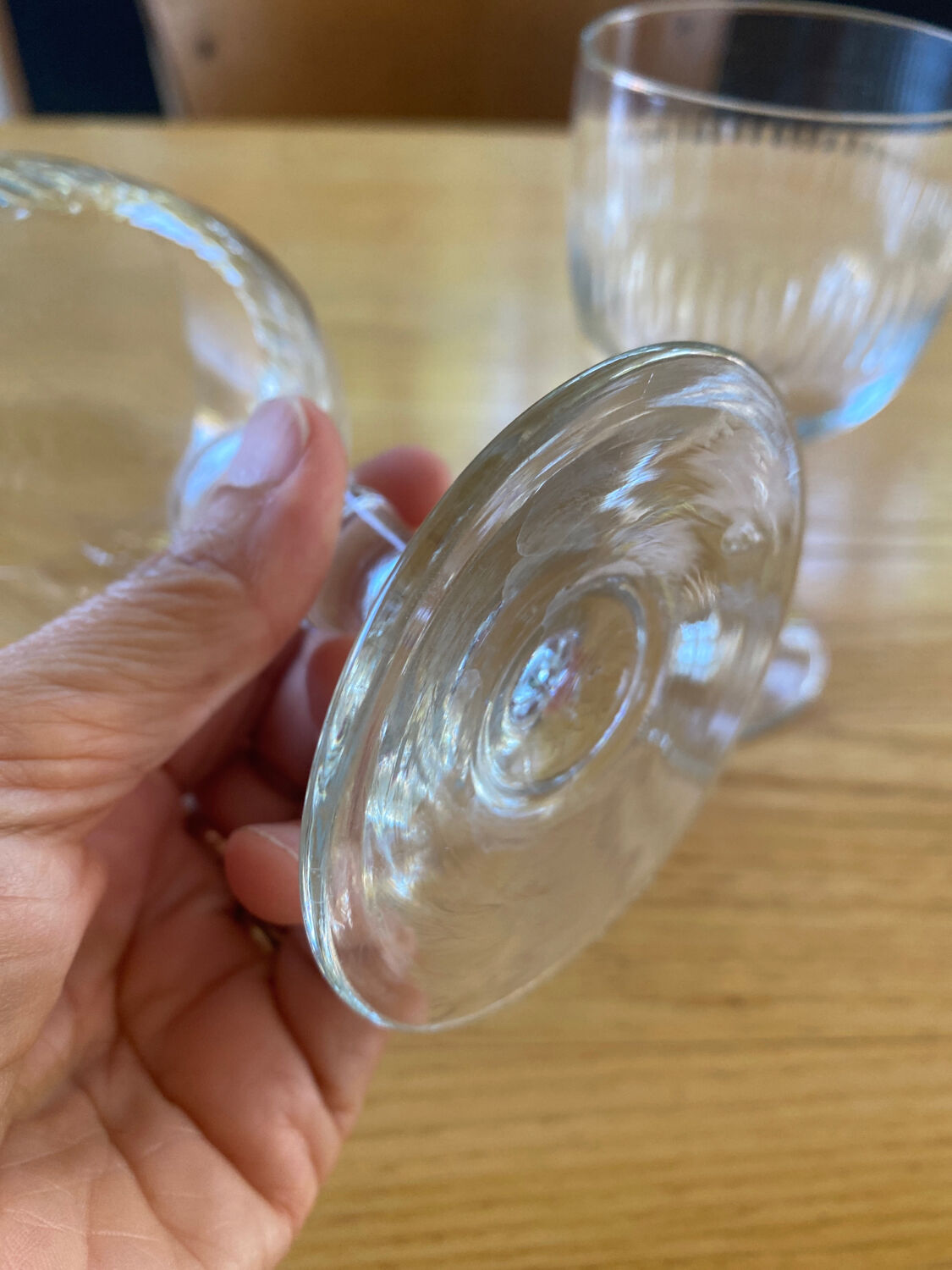 5 blown glass stemware