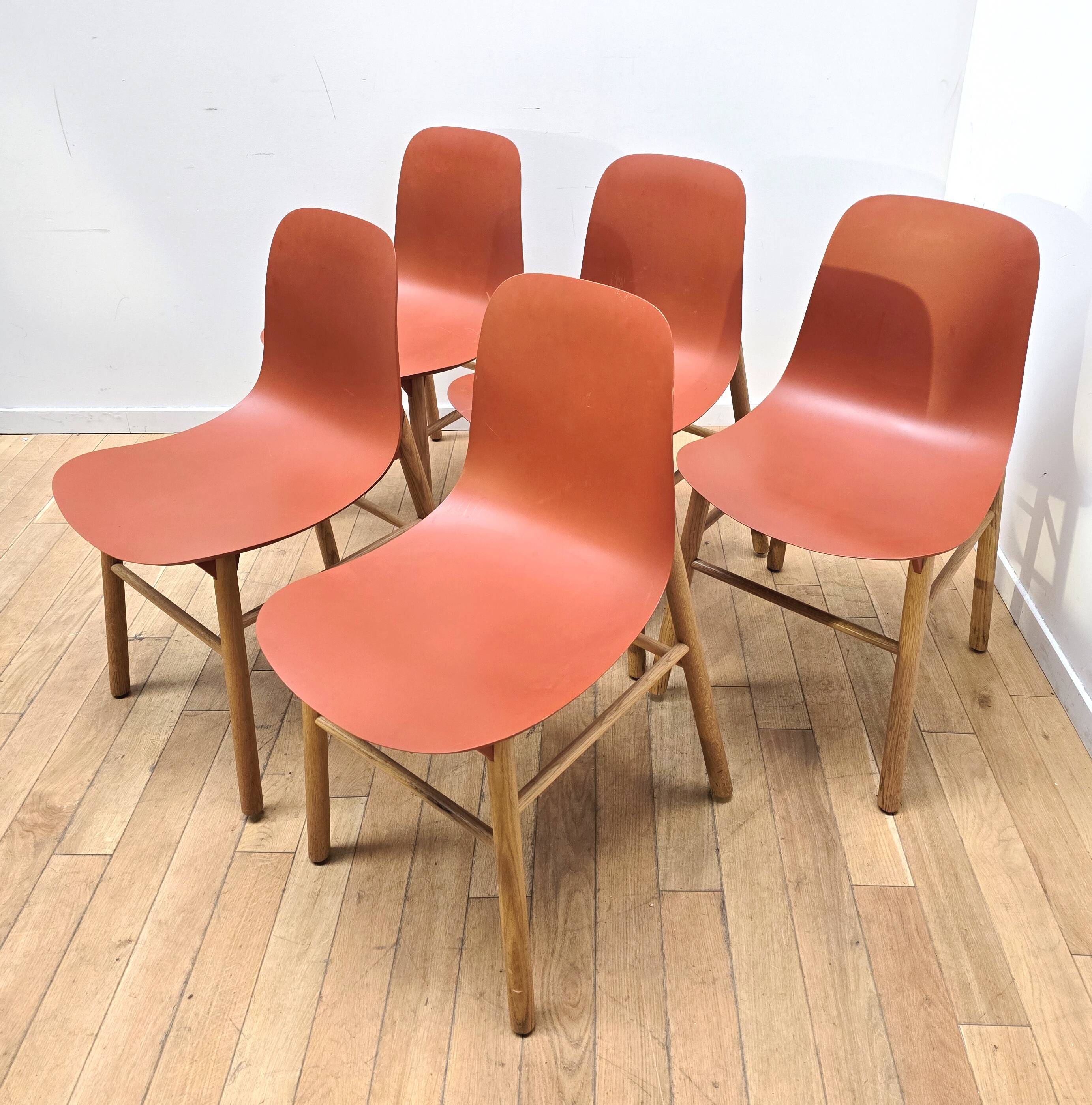 Set of 5 Sharky chairs, Kristalia