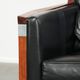 Stylish cowhide Art Deco design armchair