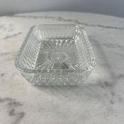 Rectangular cut glass dish 14.5x9.5cm