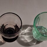 Verres à liqueur shooter vintage série de six couleurs assorties