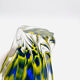 Vase Josef Hospodka Chřibská Macchia Blue Yellow Bohemian Glass 60s