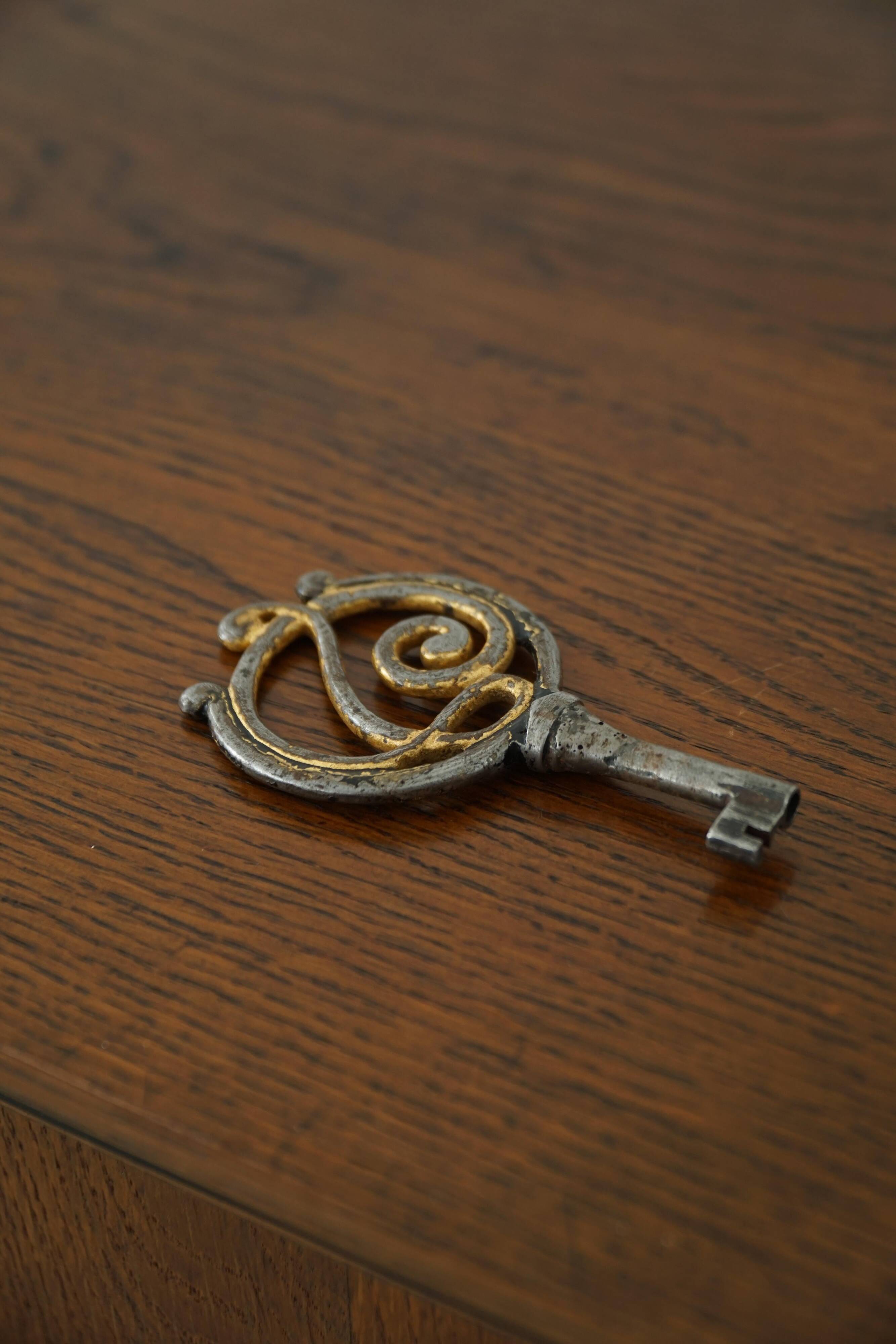 Modern Danish secretary, unique handmade oak, mid-20th century.