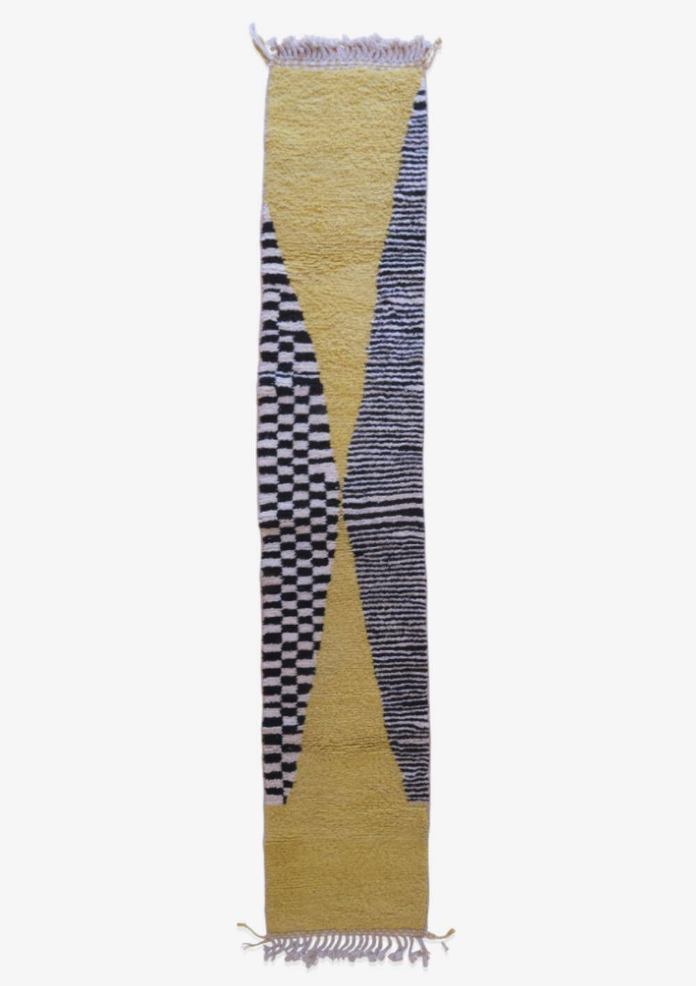 Geometric Runner Rug - 345 x 67 cm