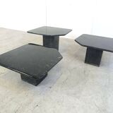 Vintage marble nesting tables or side tables, 1970s