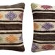 Set of 2 vintage kilim cushion covers 48x51 cm