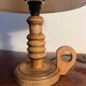 Sculpted wooden table lamp from the 1960s.