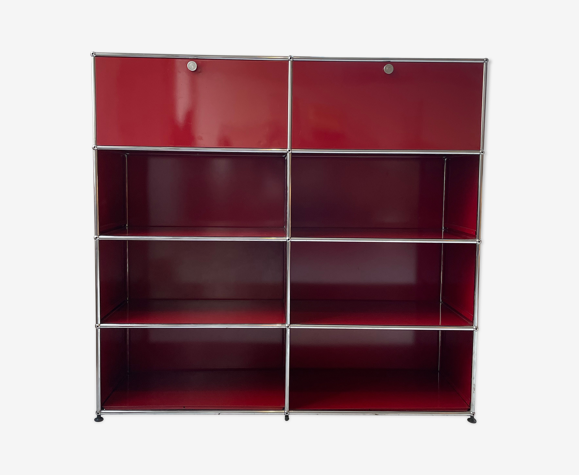 Meuble de rangement USM Haller rouge