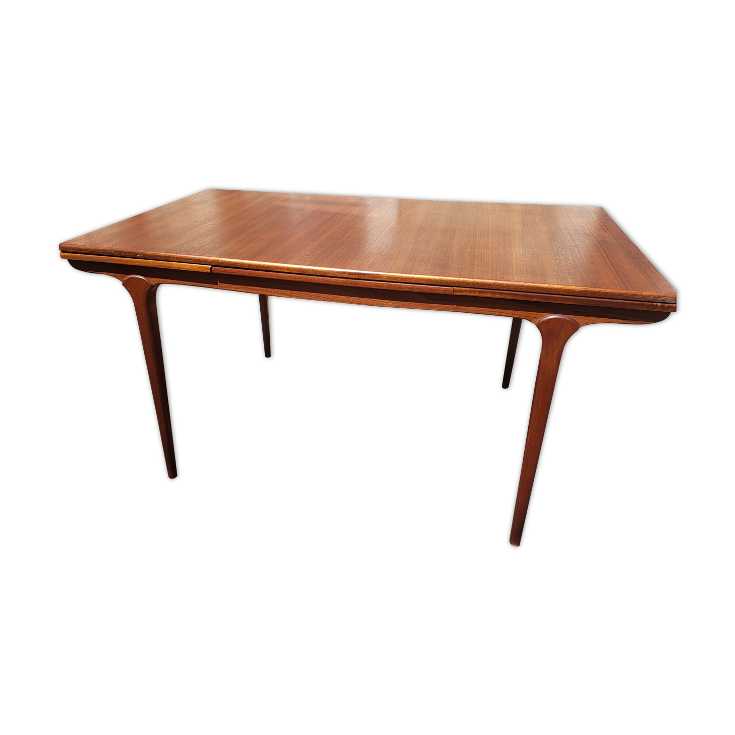 Scandinavian teak table expandable
