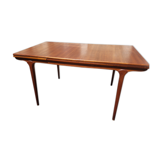 Table scandinave teck extensible