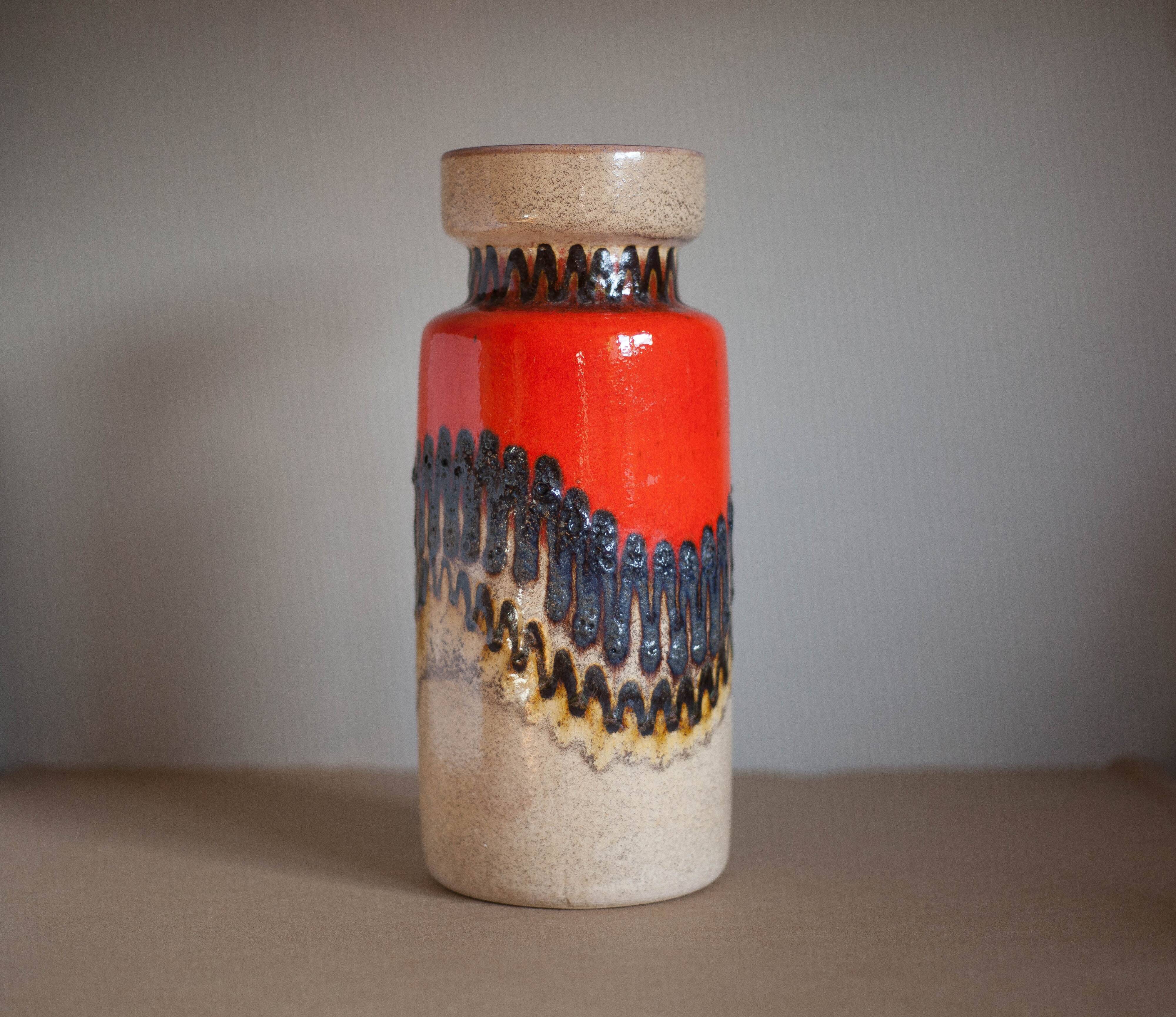 Vase céramique West Germany, vase fat lava, 517-30, pot à fleurs, collection, 60's